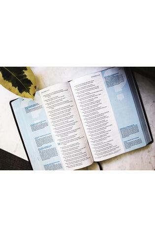 Image of NIV, Quest Study Bible, Large Print, Bonded Leather, Black, Comfort Print: The Only Q and A Study Bible