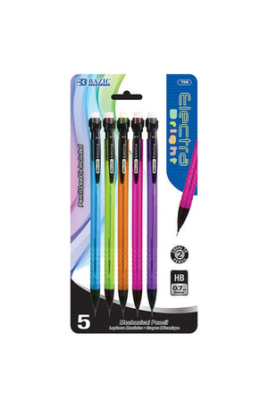 BAZIC Electra 0.7 mm Fashion Color Mechanical Pencil (5/Pack)