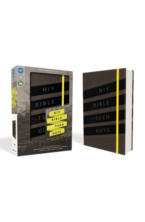 NIV Bible for Teen Guys Leathersoft Charcoal Elastic Closure: Building Faith Wisdom and Strength