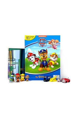 Paw Patrol My Busy Books - Storybook, 10 figurines, playmat