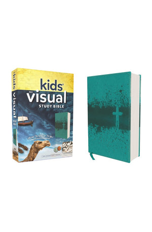 NIV Kids' Visual Study Bible Leathersoft Teal Full Color Interior: Explore the Story of the Bible---People Places and History