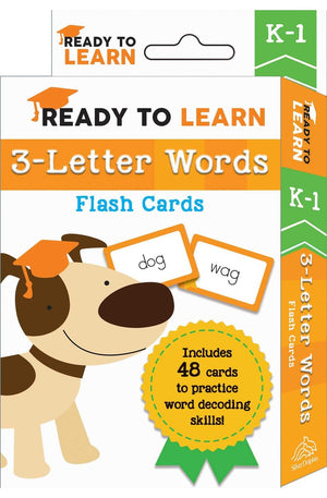 Ready to Learn: K-1 3-Letter Words Flash Cards: Includes 48 Cards to Practice Word Decoding Skills!