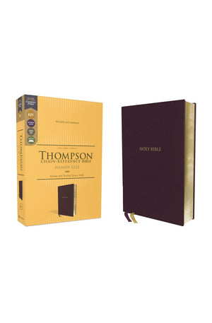 KJV Thompson Chain-Reference Bible Handy Size Leathersoft Burgundy Red Letter Comfort Print