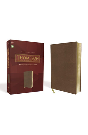 NKJV Thompson Chain-Reference Bible Leathersoft Brown Red Letter