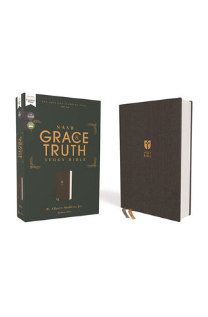 NASB The Grace and Truth Study Bible (Trustworthy and Practical Insights) Cloth over Board Gray Red Letter 1995 Text Comfort Print