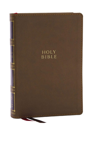 KJV Holy Bible: Compact Bible with 43000 Center-Column Cross References Brown Leathersoft Red Letter Comfort Print: King James Version