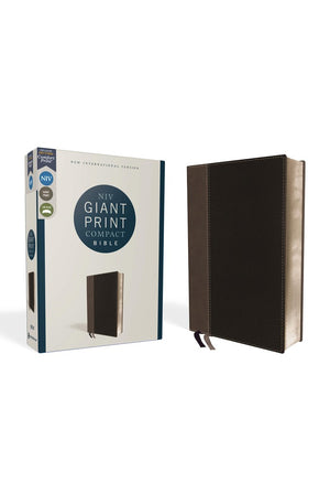 NIV Giant Print Compact Bible Leathersoft Black Red Letter Comfort Print