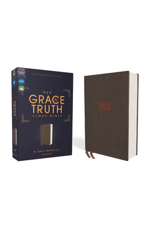 NIV The Grace and Truth Study Bible (Trustworthy and Practical Insights) Cloth over Board Gray Red Letter Comfort Print