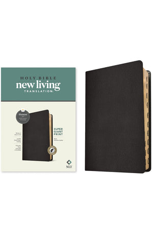 NLT Super Giant Print Bible Filament-Enabled Edition (Genuine Leather Black Indexed Red Letter)