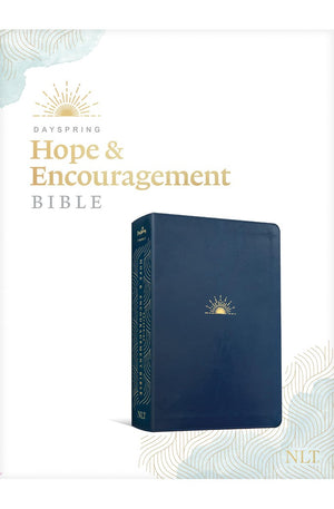 NLT DaySpring Hope & Encouragement Bible (LeatherLike Navy Blue)