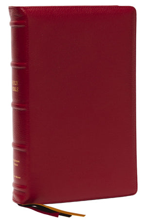 KJV Holy Bible: Large Print Single-Column with 43000 End-of-Verse Cross References Red Goatskin Leather Premier Collection Personal Size Red Letter: King James Version