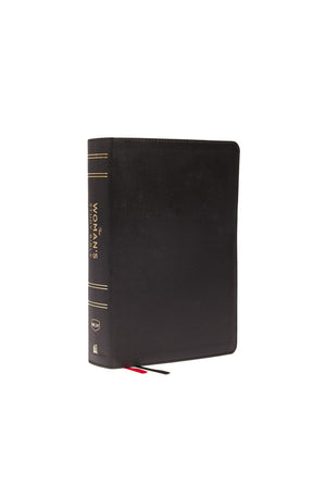 NKJV The Woman's Study Bible Genuine Leather Black Red Letter Full-Color Edition: Receiving God's Truth for Balance Hope and Transformation