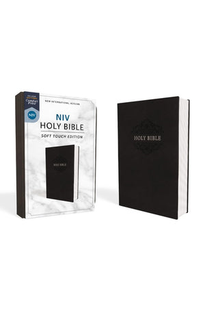 NIV Holy Bible Soft Touch Edition Leathersoft Black Comfort Print