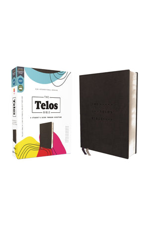 NIV The Telos Bible Leathersoft Charcoal Comfort Print: A Student’s Guide Through Scripture