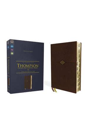 NIV Thompson Chain-Reference Bible Leathersoft Brown Red Letter Thumb Indexed Comfort Print