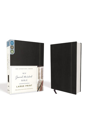 NIV Journal the Word Bible Large Print Hardcover Black: Reflect Journal or Create Art Next to Your Favorite Verses