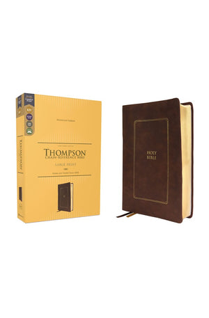 KJV Thompson Chain-Reference Bible Large Print Leathersoft Brown Red Letter Comfort Print