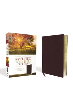 Amplified Holy Bible Large Print Bonded Leather Burgundy: Captures the Full Meaning Behind the Original Greek and Hebrew