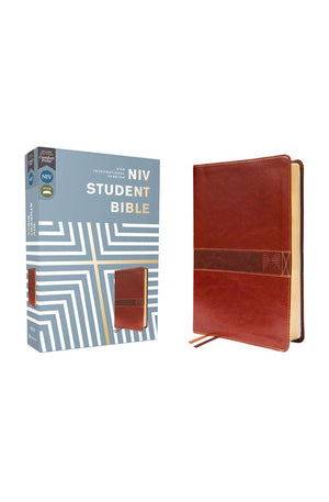 NIV Student Bible Leathersoft Brown Comfort Print