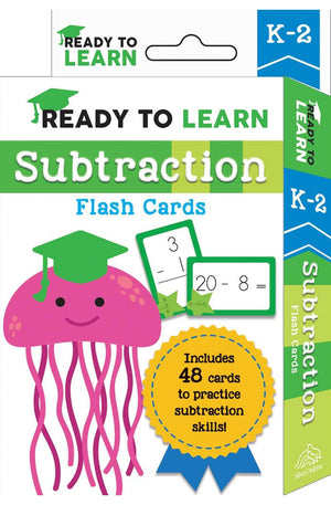 Ready to Learn: K-2 Subtraction Flash Cards: Includes 48 Cards to Practice Subtraction Skills!