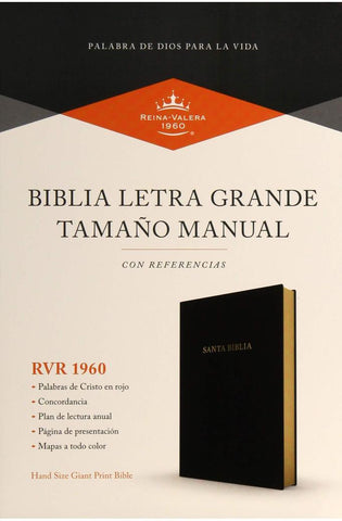 Image of Biblia RVR 1960 Letra Grande Tamaño Manual Piel Fabricada Negro