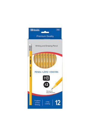 BAZIC #2 Premium Yellow Pencil (12/Pack)