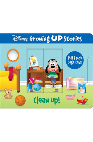 Image of Clean Up! Pull & Push Page Tabs! (Disney Growing Up Stories)