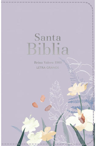 Image of Biblia RVR 1960 Letra Grande Tamaño Manual Símil Piel Lavanda