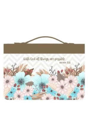 Matt 19:26 Bible Cover Brown XL (22715XL)