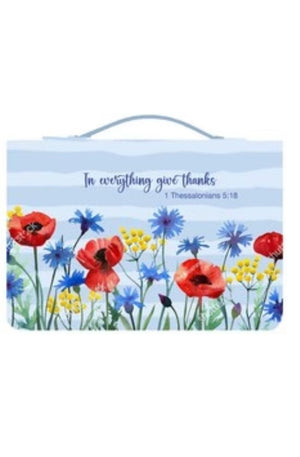 In Everything Give Thanks Bible Cover Blue XL (22722XL)