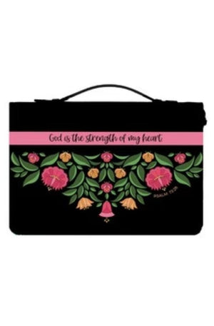 God is the Strength Bible Cover Black XL (22746XL)