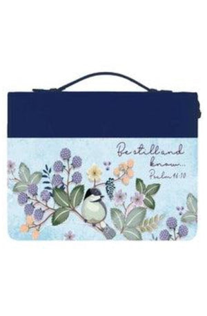 Be Still and Know Bible Cover, Blue XL (27376XL)
