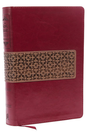 KJV Study Bible Large Print Leathersoft Maroon/Brown Red Letter: Second Edition (Signature)