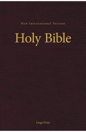 NIV Pew and Worship Bible Large Print Hardcover Burgundy Comfort Print