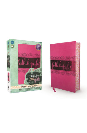 NIV Bible for Teen Girls Leathersoft Pink Printed Page Edges: Growing in Faith Hope and Love