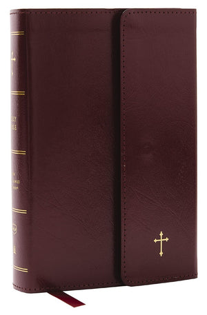 NKJV Compact Paragraph-Style Bible w/ 43000 Cross References Burgundy Leatherflex w/ Magnetic Flap Red Letter Comfort Print: Holy Bible New King James Version: Holy Bible New King James Version