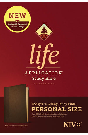 NIV Life Application Study Bible Third Edition Personal Size (LeatherLike Dark Brown/Brown)