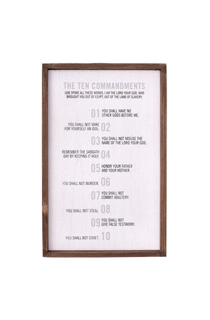 10 Commandments Wall Plaque - Exodus 20:2