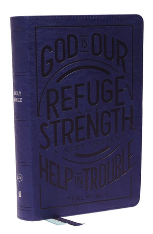 KJV Holy Bible: Personal Size with Cross References Blue Leathersoft Red Letter Comfort Print: King James Version (Verse Art Cover Collection)