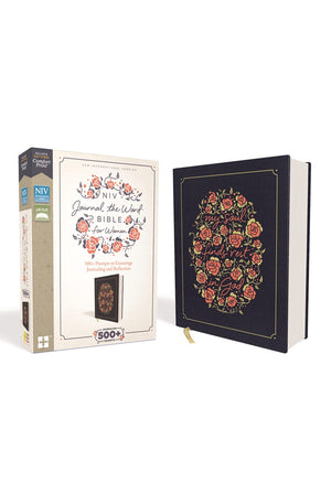 NIV Journal the Word Bible for Women Cloth over Board Navy Red Letter Comfort Print: 500+ Prompts to Encourage Journaling and Reflection