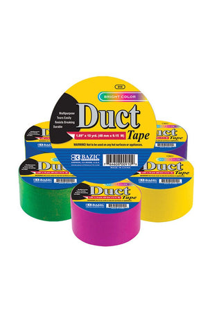 BAZIC 1.88" X 10 Yard Assorted Fluorescent Colored Duct Tape