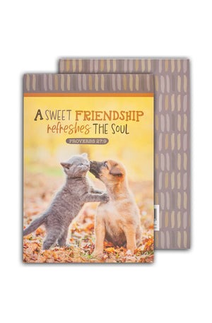Small Handy Scripture Notepad for Women: Sweet Friendship - Proverbs 27:9 Inspirational Bible Verse for Notes, Memos, Reminders, To-do, Tasks & Lists, Pocket Size for School,