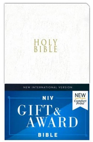 Image of NIV Gift and Award Bible Leather-Look White Red Letter Comfort Print