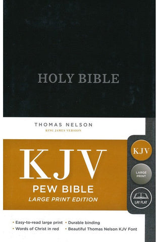 Image of KJV Pew Bible Large Print Hardcover Black Red Letter Comfort Print: Holy Bible King James Version