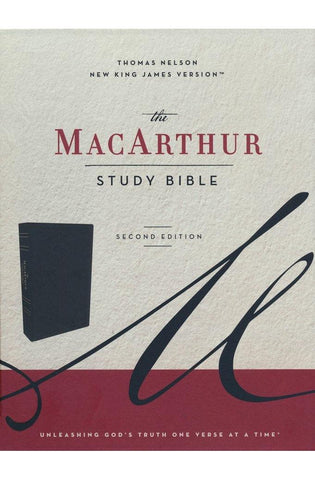 Image of NKJV MacArthur Study Bible 2nd Edition Leathersoft Black Comfort Print: Unleashing God's Truth One Verse at a Time