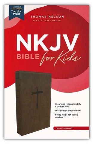 Image of NKJV Holy Bible for Kids Leathersoft Brown Comfort Print: Holy Bible New King James Version