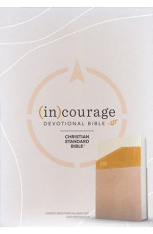 CSB (in)courage Devotional Bible Desert/Mustard/Alabaster LeatherTouch Black Letter Full-Color Design Devotionals Journaling Space Reading Plans Easy-to-Read Bible Serif Type