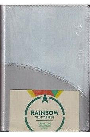 CSB Rainbow Study Bible Gray Leathertouch