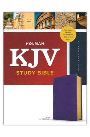 KJV Study Bible Full-Color Plum LeatherTouch Red Letter Red Letter Pure Cambridge Text Study Notes Articles Word Studies Images Illustrations Maps Easy-to-Read Bible MCM Type