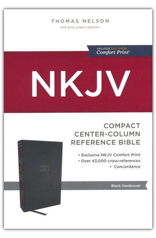 Image of NKJV Compact Center-Column Reference Bible Hardcover Red Letter Comfort Print